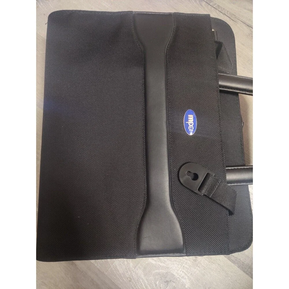 dnp Black Solid Padded Laptop Case with Partitioned Compartments